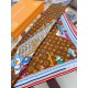 Replicas Louis Vuitton Silk Vivienne Xmas Square 90 M77905 Marrón Baratos