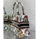 Replicas Christian Dior Small Dior Book Tote Blanco Multicolor Bordado Dior Petites Fleurs Baratos