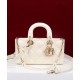 Replicas Bolso Christian Dior Small Lady D-Joy Latte Cannage Cordero Crema Baratos