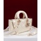 Replicas Bolso Christian Dior Small Lady D-Joy Latte Cannage Cordero Crema Baratos