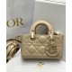 Replicas Bolso Christian Dior Micro Lady d-Joy Milk Charol Cannage Calf Albaricoque Baratos