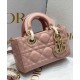 Replicas Bolso Christian Dior Micro Lady d-Joy Milk Charol Cannage Calf Rosa Baratos