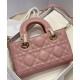 Replicas Bolso Christian Dior Micro Lady d-Joy Milk Charol Cannage Calf Rosa Baratos