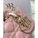 Replicas Bolso Christian Dior Micro Lady d-Joy Milk Charol Cannage Calf Rosa Baratos