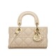 Replicas Bolso Christian Dior Small Lady D-Joy Milk Charol Cannage Calf Albaricoque Baratos