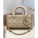 Replicas Bolso Christian Dior Small Lady D-Joy Milk Charol Cannage Calf Albaricoque Baratos