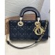 Replicas Christian Dior Small Lady Bag D-Joy Milk Charol Cannage Calf Negro Baratos