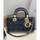 Replicas Christian Dior Small Lady Bag D-Joy Milk Charol Cannage Calf Negro Baratos