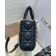 Replicas Christian Dior Small Lady Bag D-Joy Milk Charol Cannage Calf Negro Baratos