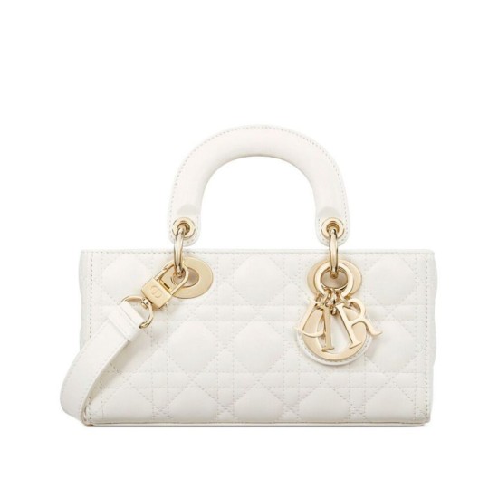 Replicas Christian Dior Small Lady D-Joy Bag Latte Charol Cannage Calfskin Crema Baratos