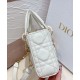 Replicas Christian Dior Small Lady D-Joy Bag Latte Charol Cannage Calfskin Crema Baratos