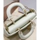 Replicas Christian Dior Small Lady D-Joy Bag Latte Charol Cannage Calfskin Crema Baratos