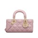 Replicas Christian Dior Bolso pequeño Lady D-Joy Milk Charol Cannage Pink Becerro Baratos