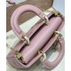 Replicas Christian Dior Bolso pequeño Lady D-Joy Milk Charol Cannage Pink Becerro Baratos