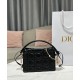 Replicas Dior Lady Dior Mini Top Handle Drawstring Bag S0981 Negro Baratos