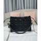 Replicas Dior Lady Dior Mini Top Handle Drawstring Bag S0981 Negro Baratos