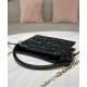 Replicas Dior Lady Dior Mini Top Handle Drawstring Bag S0981 Negro Baratos