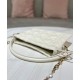 Replicas Dior Lady Dior Mini Top Handle Drawstring Bag S0981 Crema Baratos