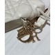 Replicas Dior Lady Dior Mini Top Handle Drawstring Bag S0981 Crema Baratos