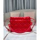 Replicas Dior Lady Dior Mini Top Handle Drawstring Bag S0981 Rojo Baratos