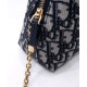 Replicas Bolso Christian Dior Mini 30 Montaigne D-Cosy azul oscuro Baratos