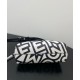 Replicas Bolso Fendi First Midi Fendi Roma Capsule en piel de napa estampada bicolor 8BP137 Negro Baratos