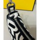 Replicas Fendi Nano Fendigraphy Cuero bicolor Fendi Roma Capsule Charm 7AS089 Negro Baratos