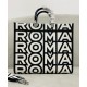 Replicas Bolso shopper Fendi Roma Capsule mediano de cuero estampado en dos tonos Sunshine de Fendi 8BH386 Negro Baratos