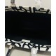 Replicas Bolso shopper Fendi Roma Capsule mediano de cuero estampado en dos tonos Sunshine de Fendi 8BH386 Negro Baratos