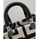 Replicas Minibolso Fendi Sunshine Shopper Fendi Roma Capsule en piel estampada bicolor 8BS051 Negro Baratos