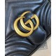 Replicas Gucci GG Marmont mini bolso de hombro 739682 negro Baratos