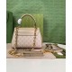 Replicas Gucci Horsebit Mini Bolso 1955 703848 Crema Baratos