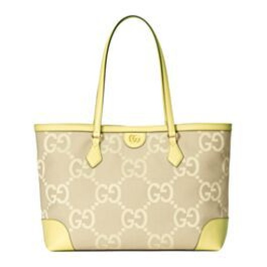 Replicas Gucci Ophidia Jumbo GG bolso mediano 631685 Amarillo Baratos