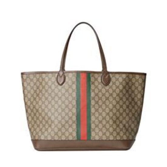 Replicas Gucci Ophidia GG Bolsa de asas grande 726755 Café oscuro Baratos