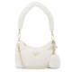 Replicas Minibolso de piel de oveja Prada 1BC204 Crema Baratos