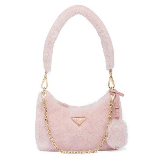 Replicas Minibolso de piel de oveja Prada 1BC204 Rosa Baratos