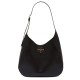 Replicas Prada bolso de hombro grande de piel con pespuntes negros 1BC181 Baratos