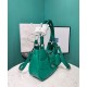 Replicas Bolso Prada Moon acolchado en napa 1BA381 Verde Baratos