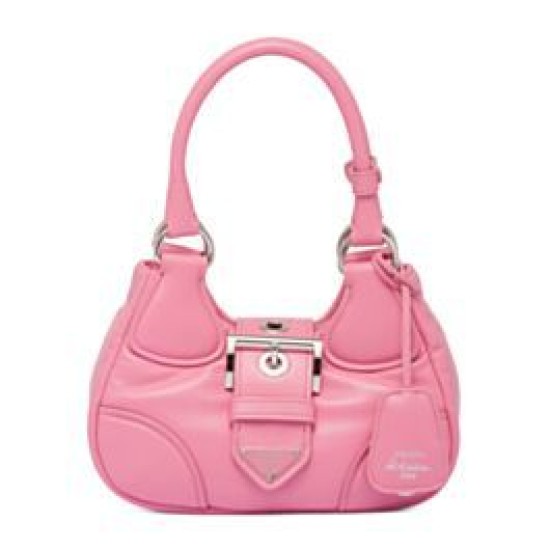 Replicas Bolso Prada Moon Padded Nappa-cuero 1BA381 Rosa Baratos