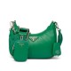 Replicas Prada Prada Re-Edition 2005 Bandolera de piel de napa acolchada 1BH204 Verde Baratos