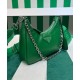 Replicas Prada Prada Re-Edition 2005 Bandolera de piel de napa acolchada 1BH204 Verde Baratos