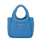 Replicas Prada Bolso Prada pequeño acolchado en piel de napa suave 1BA359 Azul Baratos