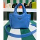 Replicas Prada Bolso Prada pequeño acolchado en piel de napa suave 1BA359 Azul Baratos