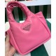 Replicas Prada Bolso Prada pequeño acolchado en piel de napa suave 1BA359 Rosa Baratos