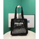 Replicas Bolso Prada pequeño en rafia negra 1BG444 Baratos