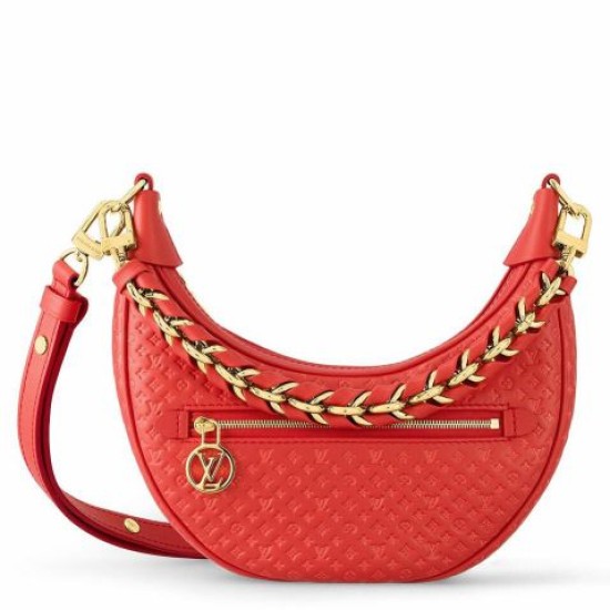 Replicas Bolso Louis Vuitton Loop en cuero Monogram rojo Empreinte M22594 Baratos