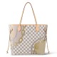 Replicas Bolso Louis Vuitton Neverfull MM en lona Damier Azur N40471 Baratos