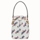 Replicas Bolso Fendi Mon Tresor Mini Bucket Impreso Blanco Baratos