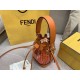 Replicas Bolso bombonera Fendi Mon Tresor Mini naranja Baratos