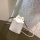 Replicas Bolso Fendi Mon Tresor Mini Bucket Trenzado Blanco Baratos